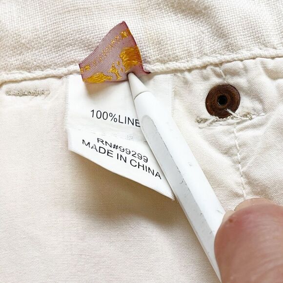 Anthropologie Level 99 Linen utility cargo baggy culottes in cream 28 - Picture 8 of 8